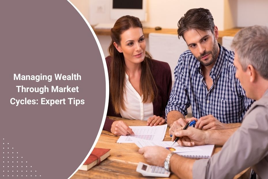 A financial advisor analyzing market trends and investment strategies with a client.